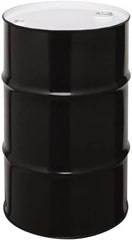 Made in USA - 55 Gallon Black Cylindrical Carbon Steel Tight Head Drum - 33" High x 22-1/2" Diam - Americas Industrial Supply