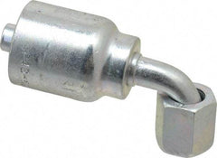 Parker - 9/16-18 Female JIC Steel Hydraulic Hose Female JIC Swivel & 90° Elbow & Short Drop - -6 Hose Size, 3/8" Hose Diam, Series 43 - Americas Industrial Supply