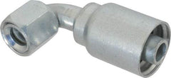 Parker - 7/8-14 Female JIC Steel Hydraulic Hose Female JIC Swivel & 90° Elbow & Short Drop - -10 Hose Size, 5/8" Hose Diam, Series 43 - Americas Industrial Supply