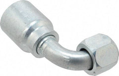 Parker - 1-1/16-12 Female JIC Steel Hydraulic Hose Female JIC Swivel & 90° Elbow & Short Drop - -12 Hose Size, 3/4" Hose Diam, Series 43 - Americas Industrial Supply