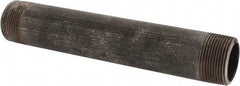 Made in USA - Schedule 80, 1-1/4" Diam x 9" Long Black Pipe Nipple - Threaded - Americas Industrial Supply