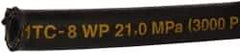 Parker - -8 Hose Size, 1/2" ID, 3,000 psi Work Pressure Hydraulic Hose - 3-1/2" Radius, Synthetic Rubber, -40°F to 212°F - Americas Industrial Supply