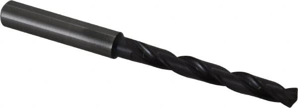 Guhring - 6.1mm 140° Solid Carbide Jobber Drill - FIREX Finish, Right Hand Cut, Spiral Flute, Straight Shank, 91mm OAL, SU Point - Americas Industrial Supply