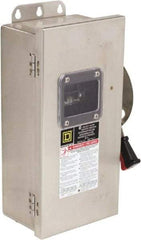 Square D - 30 Amp, 600 VAC/VDC, 3 Pole Nonfused Safety Switch - NEMA 12, 3, 3R, 4 & 4X, 10 hp at 600 VAC, 15 at 600 VDC (Single Phase), 30 hp at 600 VAC, 15 hp at 600 VDC (Triple Phase) - Americas Industrial Supply