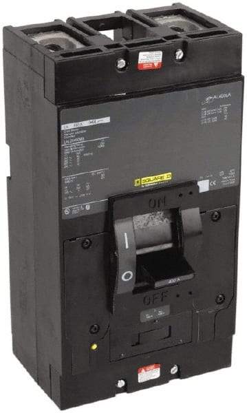 Square D - 400 Amp, 600 V, 2 Pole, Panel Mount Molded Case Circuit Breaker - Thermal Magnetic Trip, Multiple Breaking Capacity Ratings - Americas Industrial Supply