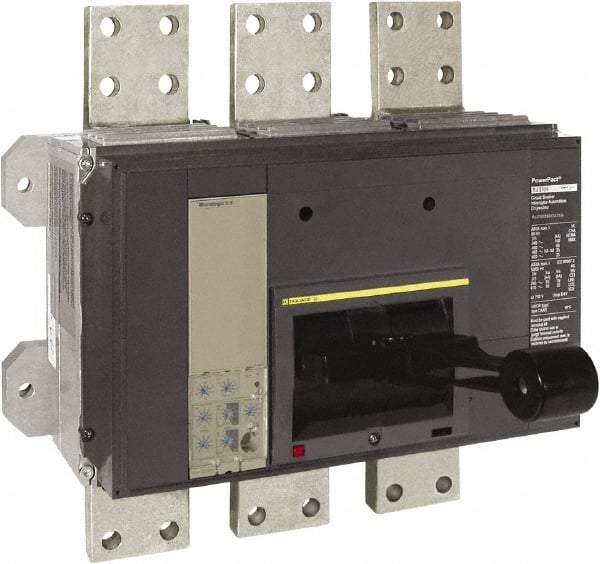 Square D - 1200 Amp, 600 VAC, 3 Pole, Panel Mount Molded Case Circuit Breaker - Electronic Trip, Multiple Breaking Capacity Ratings, 3/0 AWG - Americas Industrial Supply