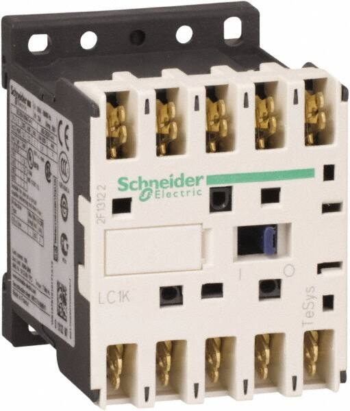 Schneider Electric - 4 Pole, 220 to 230 Coil VAC at 50/60 Hz, 16 Amp at 690 VAC and 20 Amp at 440 VAC, Nonreversible IEC Contactor - BS 5424, CSA, IEC 60947, NF C 63-110, RoHS Compliant, UL Listed, VDE 0660 - Americas Industrial Supply