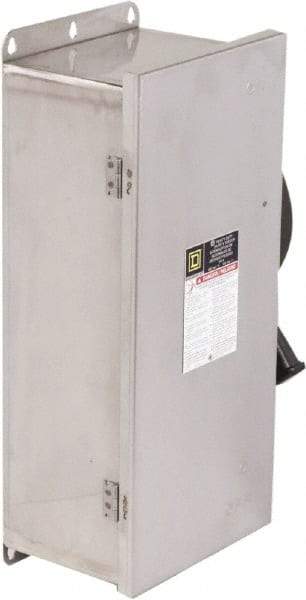 Square D - 100 Amp, 600 VAC/VDC, 3 Pole Nonfused Safety Switch - NEMA 12, 3, 3R, 4 & 4X, 40 hp at 600 VAC, 50 hp at 600 VDC (Single Phase), 100 hp at 600 VAC, 50 hp at 600 VDC (Triple Phase), ST Contact Form - Americas Industrial Supply