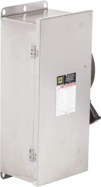 Square D - 100 Amp, 600 VAC/VDC, 3 Pole Nonfused Safety Switch - NEMA 12, 3, 3R, 4 & 4X, 40 hp at 600 VAC, 50 hp at 600 VDC (Single Phase), 100 hp at 600 VAC, 50 hp at 600 VDC (Triple Phase) - Americas Industrial Supply