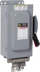 Square D - 30 Amp, 600 VAC, 3 Pole Fused Safety Switch - NEMA 12 & 3R, 7.5 hp at 480 VAC, 5 hp at 250 VDC (Single Phase), 20 hp at 600 VAC, 10 hp at 600 VDC (Triple Phase) - Americas Industrial Supply