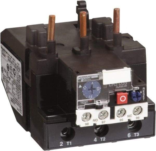 Schneider Electric - 37 to 50 Amp, 690 VAC, Thermal IEC Overload Relay - Trip Class 20, For Use with LC1D80 and LC1D95 - Americas Industrial Supply