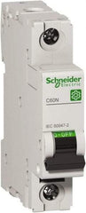 Schneider Electric - 6 Amp, 440 VAC, 1 Pole, DIN Rail Mounted Miniature Circuit Breaker - Magnetic Trip, Multiple Breaking Capacity Ratings, 18-4 AWG, 76mm Deep x 81mm High x 18mm Wide - Americas Industrial Supply