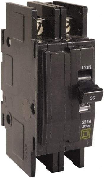 Square D - 25 Amp, 240 VAC, 2 Pole, Panel Mount Miniature Circuit Breaker - 14-2 AWG - Americas Industrial Supply