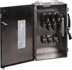 Square D - 200 Amp, 600 VAC/VDC, 3 Pole Nonfused Safety Switch - NEMA 12, 3, 3R, 4 & 4X, 50 hp at 600 VAC, 50 hp at 600 VDC (Single Phase), 150 hp at 600 VAC, 50 hp at 600 VDC (Triple Phase), ST Contact Form - Americas Industrial Supply