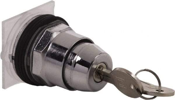 Schneider Electric - 1.18 Inch Mount Hole, 3 Position, Knob and Pushbutton Operated, Selector Switch Only - Black, Maintained (MA), without Contact Blocks, Weatherproof and Dust and Oil Resistant - Americas Industrial Supply