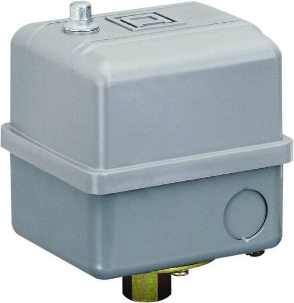 Square D - 1, 7, 9 and 3R NEMA Rated, 125 to 150 psi, Electromechanical Pressure and Level Switch - Adjustable Pressure, 575 VAC, L1-T1, L2-T2 Terminal, For Use with Square D Pumptrol - Americas Industrial Supply