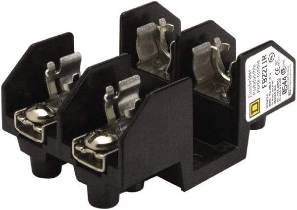 Square D - 2 Pole, 250 Volt, 30 Amp, Surface Mount Fuse Holder - Compatible with R Class Fuse - Americas Industrial Supply