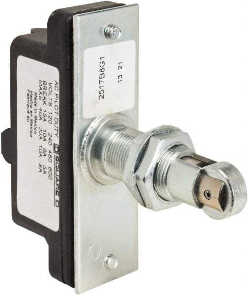 Square D - DPDT, 2NC/2NO, 600 Volt Screw Terminal, Roller Plunger Actuator, General Purpose Limit Switch - 1 NEMA Rating, IP20 IPR Rating, Panel Mount, 1-3/4 Lb. Operating Force - Americas Industrial Supply