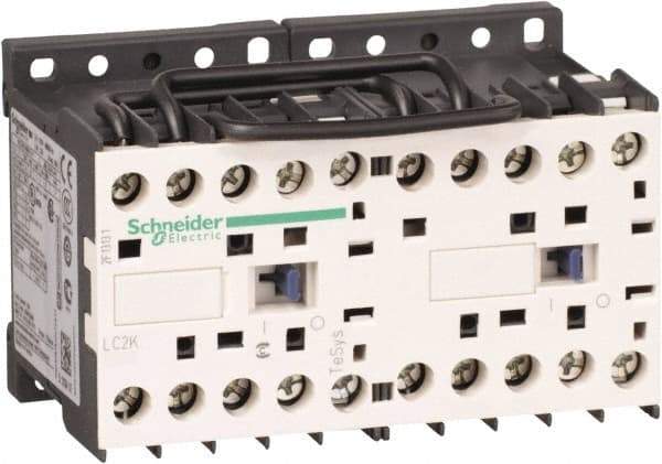 Schneider Electric - 3 Pole, 230 to 240 Coil VAC at 50/60 Hz, 6 Amp at 440 VAC, Reversible IEC Contactor - BS 5424, CSA, IEC 60947, NF C 63-110, RoHS Compliant, UL Listed, VDE 0660 - Americas Industrial Supply