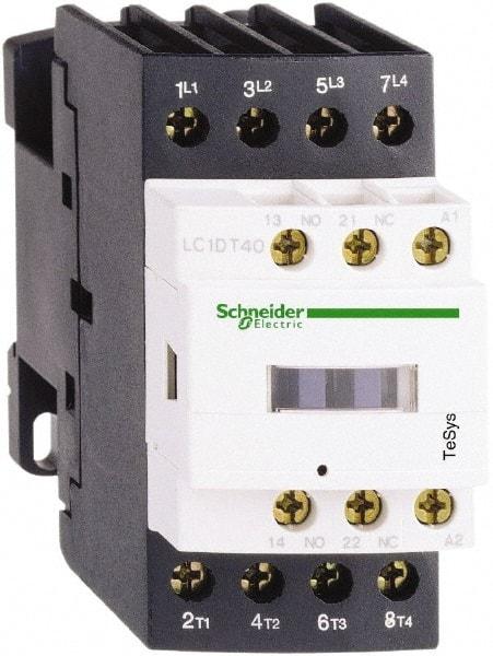 Schneider Electric - 4 Pole, 120 Coil VAC at 50/60 Hz, 32 Amp at 440 VAC, Nonreversible IEC Contactor - Bureau Veritas, CCC, CSA, CSA C22.2 No. 14, DNV, EN/IEC 60947-4-1, EN/IEC 60947-5-1, GL, GOST, LROS, RINA, RoHS Compliant, UL 508, UL Listed - Americas Industrial Supply