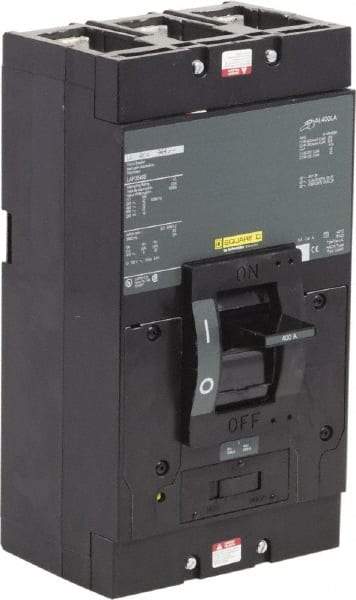 Square D - 400 Amp, 600 V, 3 Pole, Panel Mount Molded Case Circuit Breaker - Magnetic Trip, Multiple Breaking Capacity Ratings - Americas Industrial Supply