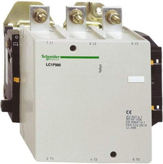 Schneider Electric - 3 Pole, 500 Amp at 440 VAC and 700 Amp at 440 VAC, Nonreversible IEC Contactor - Bureau Veritas, CCC, CSA, DNV, EN/IEC 60947-1, EN/IEC 60947-4-1, GL, JEM 1038, LROS, RINA, RMRoS, RoHS Compliant, UL Listed - Americas Industrial Supply