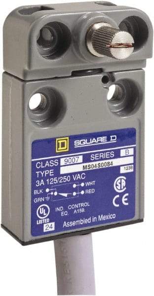 Square D - SPDT, NC/NO, 240 VAC, Prewired Terminal, Rotary Head Actuator, General Purpose Limit Switch - 1, 2, 4, 6, 6P NEMA Rating, IP67 IPR Rating - Americas Industrial Supply