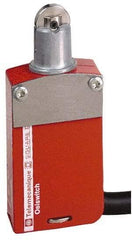 Telemecanique Sensors - NO/2NC Configuration, Multiple Amp Level, Metal Roller Plunger Safety Limit Switch - 2m Cable Length, 30mm Wide x 16mm Deep x 70mm High, IP66, IP67, IP68 Ingress Rating - Americas Industrial Supply