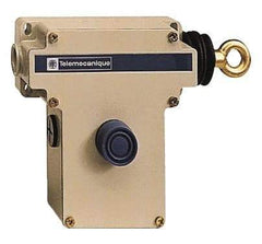 Telemecanique Sensors - 10 Amp, NO/NC Configuration, Right Hand Operation, Rope Operated Limit Switch - Pushbutton Reset, Rope Pull, No Pilot Light, 300 VAC - Americas Industrial Supply