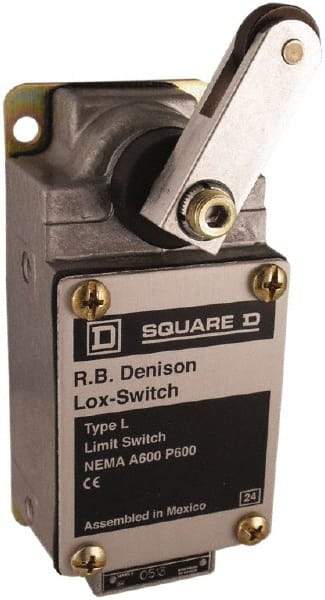 Square D - DPDT, NC/NO, 600 Volt, Screw Terminal, Rotary Spring Return Actuator, General Purpose Limit Switch - 1, 2, 4, 12, 13 NEMA Rating, IP67 IPR Rating - Americas Industrial Supply