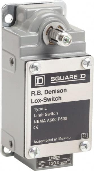 Square D - 10 Amp, NO/NC Configuration, Left Hand Operation, Rope Operated Limit Switch - Automatic Reset, Cable Pull, 600 VAC - Americas Industrial Supply