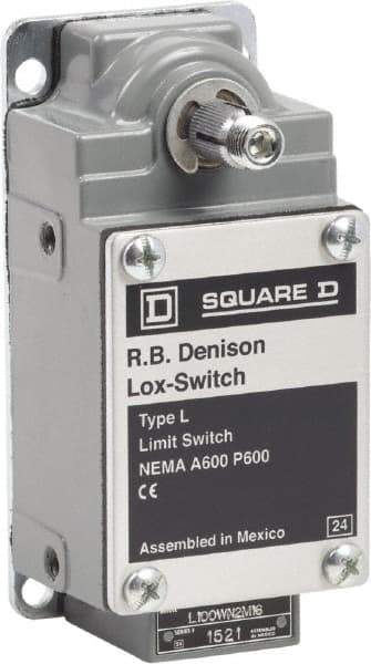 Square D - DPST, 2NO, 600 Volt, Screw Terminal, Rotary Spring Return Actuator, General Purpose Limit Switch - 1, 2, 4, 12, 13 NEMA Rating, IP67 IPR Rating - Americas Industrial Supply