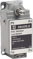 Square D - DPST, 2NO, 600 Volt, Screw Terminal, Rotary Spring Return Actuator, General Purpose Limit Switch - 1, 2, 4, 12, 13 NEMA Rating, IP67 IPR Rating - Americas Industrial Supply
