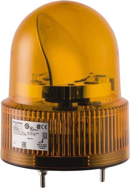 Schneider Electric - 12 VAC/VDC, 250 mAmp, Rotating Beacon LED Light - Surface Mounted, 6.61 Inch High, 120mm Diameter, 138 Flashes per min - Americas Industrial Supply