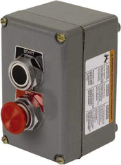 Schneider Electric - 1 Operator, Mushroom Head & Pushbutton Control Station - Start-Stop (Legend), Momentary Switch, 2NO/2NC Contact, NEMA 1, 13, 3, 4 - Americas Industrial Supply