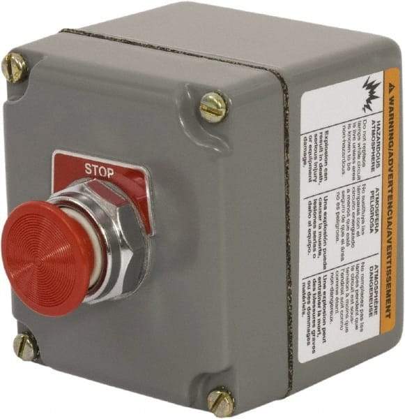Schneider Electric - 1.18 Inch Mount Hole, Extended Straight, Pushbutton Switch - Weatherproof, Dust and Oil Resistant - Americas Industrial Supply