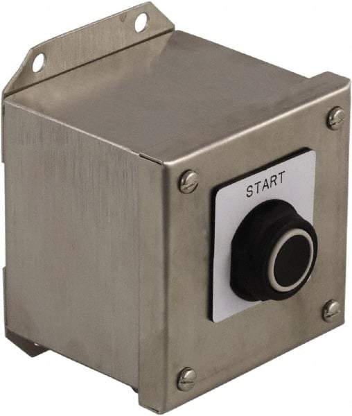 Schneider Electric - 1 Operator, Selector Switch Control Station - Hand-Off-Auto (Legend), Maintained Switch, NO/NC Contact, NEMA 1, 13, 3, 4 - Americas Industrial Supply