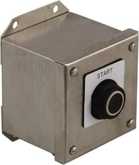 Schneider Electric - 1 Operator, Selector Switch Control Station - Hand-Off-Auto (Legend), Maintained Switch, NO/NC Contact, NEMA 1, 13, 3, 4 - Americas Industrial Supply