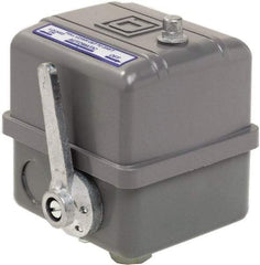 Square D - 1, 7, 9 and 3R NEMA Rated, 80 to 100 psi, Electromechanical Pressure and Level Switch - Adjustable Pressure, 575 VAC, L1-T1, L2-T2 Terminal, For Use with Square D Pumptrol - Americas Industrial Supply