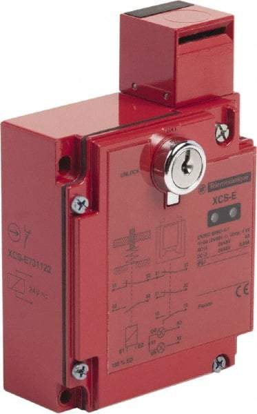 Telemecanique Sensors - 2NO/2NC Configuration, 300 VAC, 5 Amp, Metal Key Safety Limit Switch - 3.86 Inch Wide x 1.73 Inch Deep x 5-3/4 Inch High, IP67 Ingress Rating - Americas Industrial Supply
