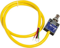 Square D - SPDT, NC/NO, 240 VAC, Prewired Terminal, Roller Plunger Actuator, General Purpose Limit Switch - 1, 2, 4, 6, 6P NEMA Rating, IP67 IPR Rating, Panel Mount, 80 Ounce Operating Force - Americas Industrial Supply