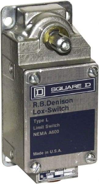 Square D - DPST, 2NC, 600 Volt, Screw Terminal, Rotary Spring Return Actuator, General Purpose Limit Switch - 1, 2, 4, 12, 13 NEMA Rating, IP67 IPR Rating - Americas Industrial Supply