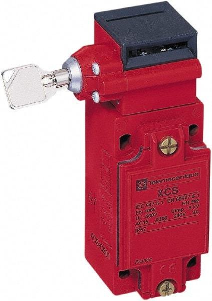 Telemecanique Sensors - NO/2NC Configuration, Multiple Amp Level, Metal Key Safety Limit Switch - 52mm Wide x 44mm Deep x 114mm High, IP67 Ingress Rating - Americas Industrial Supply
