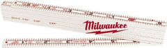 Milwaukee Tool - 6-1/2' Long, 1/100" Graduation, Folding Rule - 1-3/8" Wide, Composite Laminate - Americas Industrial Supply