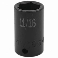 SK - Impact Socket - 3/8"DR 6PT 11/16" SEMI-DEEP IMPACT SOCKET - Americas Industrial Supply
