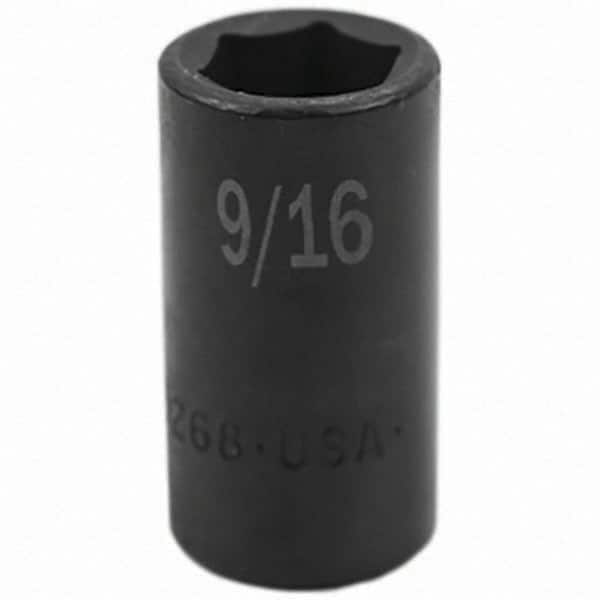 SK - Impact Socket - 3/8"DR 6PT 9/16" SEMI-DEEP IMPACT SOCKET - Americas Industrial Supply