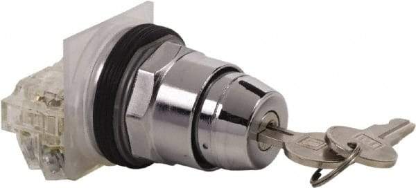Schneider Electric - 1.18 Inch Mount Hole, 3 Position, Knob and Pushbutton Operated, Selector Switch - Black, Maintained (MA), NO/NC, Weatherproof and Dust and Oil Resistant - Americas Industrial Supply