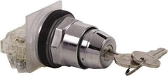 Schneider Electric - 1.18 Inch Mount Hole, 3 Position, Knob and Pushbutton Operated, Selector Switch - Black, Maintained (MA), NO/NC, Weatherproof and Dust and Oil Resistant - Americas Industrial Supply