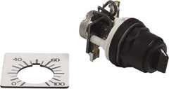 Square D - 2,000 Ohm, 30mm, 300 VAC Potentiometer - 2 Watts, Nonilluminated, Knob Operated, NEMA 4, 13 - Americas Industrial Supply