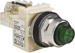 Schneider Electric - 120 VAC Green Lens Indicating Light - Screw Clamp Connector - Americas Industrial Supply